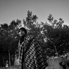 Refugee arriving in Moria